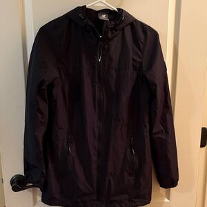 New Balance Black Hooded Rain Jacket